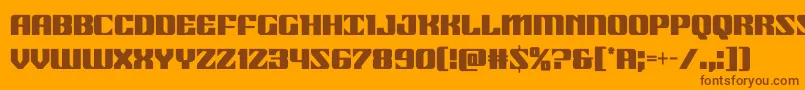 21gunsalutecond Font – Brown Fonts on Orange Background