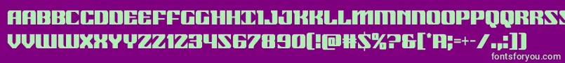 21gunsalutecond Font – Green Fonts on Purple Background