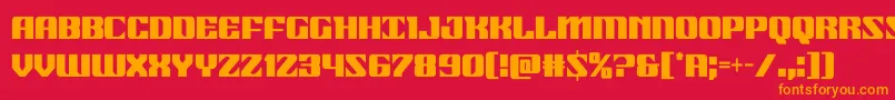 21gunsalutecond Font – Orange Fonts on Red Background