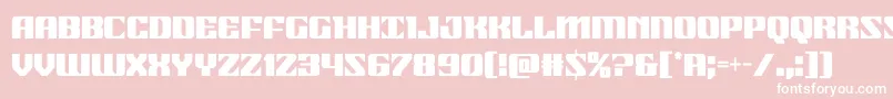 21gunsalutecond-fontti – valkoiset fontit vaaleanpunaisella taustalla