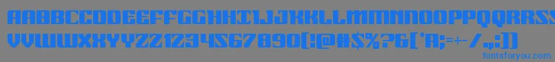 21gunsalutecond Font – Blue Fonts on Gray Background