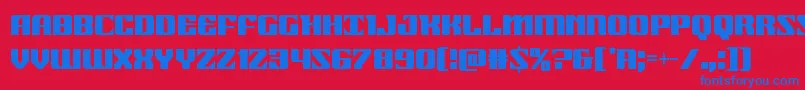 21gunsalutecond Font – Blue Fonts on Red Background