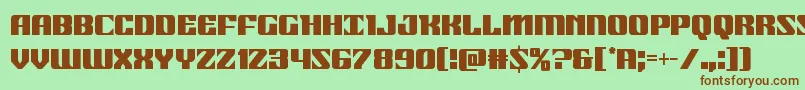 21gunsalutecond Font – Brown Fonts on Green Background