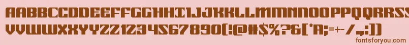 21gunsalutecond Font – Brown Fonts on Pink Background