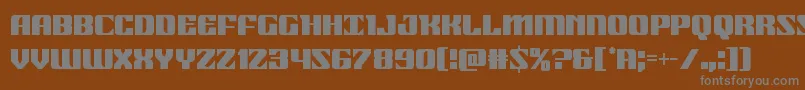 Czcionka 21gunsalutecond – szare czcionki na brązowym tle