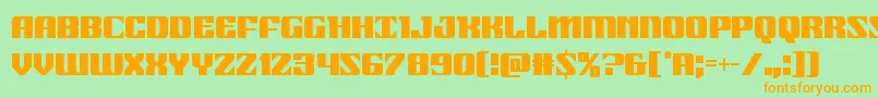 21gunsalutecond Font – Orange Fonts on Green Background