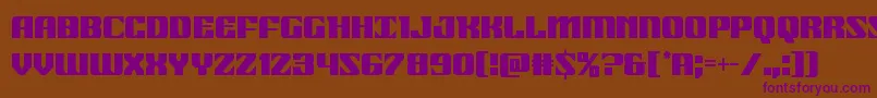 21gunsalutecond Font – Purple Fonts on Brown Background