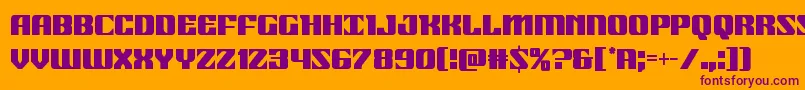 21gunsalutecond Font – Purple Fonts on Orange Background