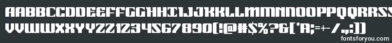 フォント21gunsalutecond – 黒い背景に白い文字