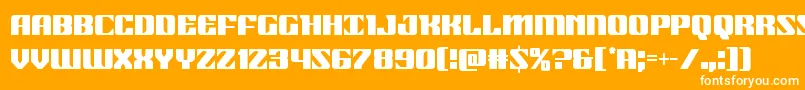 21gunsalutecond Font – White Fonts on Orange Background