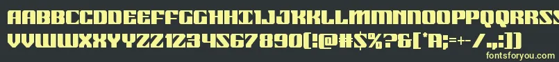 21gunsalutecond Font – Yellow Fonts on Black Background