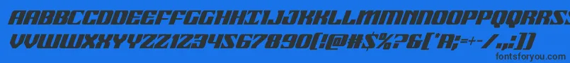 21gunsalutecondital Font – Black Fonts on Blue Background