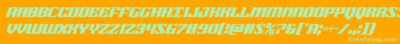 21gunsalutecondital Font – Green Fonts on Orange Background