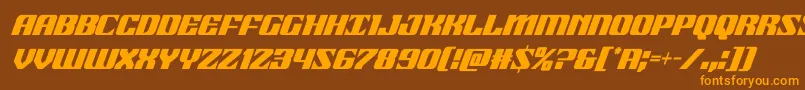 21gunsalutecondital Font – Orange Fonts on Brown Background