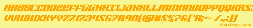 21gunsalutecondital Font – Orange Fonts on Yellow Background