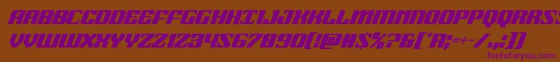 21gunsalutecondital Font – Purple Fonts on Brown Background