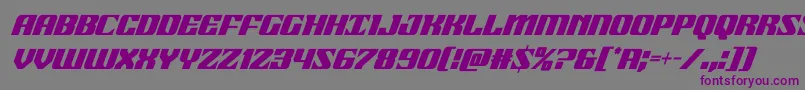 21gunsalutecondital Font – Purple Fonts on Gray Background