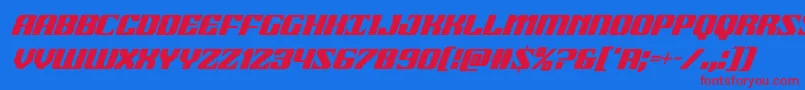 21gunsalutecondital-fontti – punaiset fontit sinisellä taustalla