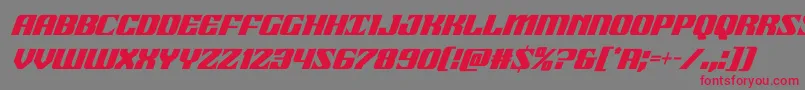 21gunsalutecondital Font – Red Fonts on Gray Background