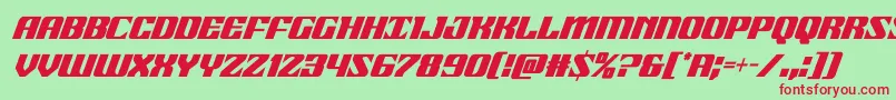 21gunsalutecondital Font – Red Fonts on Green Background