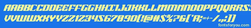 21gunsalutecondital Font – Yellow Fonts on Blue Background