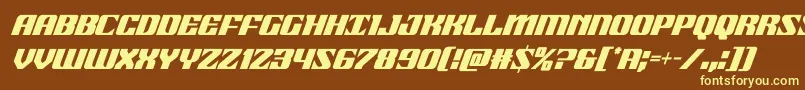 Шрифт 21gunsalutecondital – жёлтые шрифты на коричневом фоне