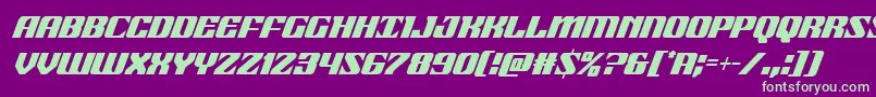 21gunsalutecondital Font – Green Fonts on Purple Background
