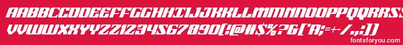 フォント21gunsalutecondital – 赤い背景に白い文字