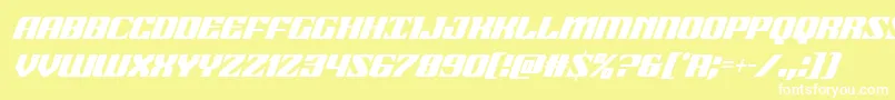 21gunsalutecondital Font – White Fonts on Yellow Background