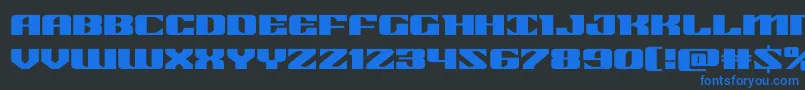 21gunsaluteexpand Font – Blue Fonts on Black Background