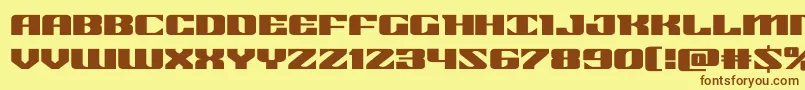 21gunsaluteexpand Font – Brown Fonts on Yellow Background