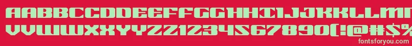 21gunsaluteexpand Font – Green Fonts on Red Background