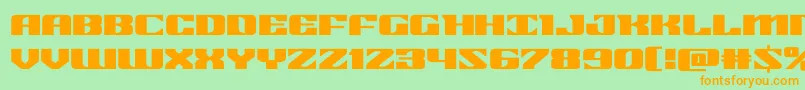 21gunsaluteexpand Font – Orange Fonts on Green Background