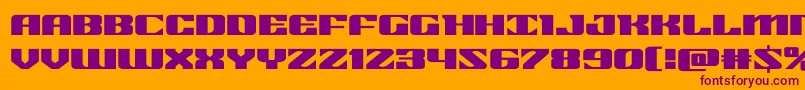 21gunsaluteexpand Font – Purple Fonts on Orange Background