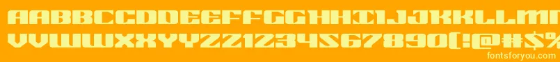 21gunsaluteexpand Font – Yellow Fonts on Orange Background