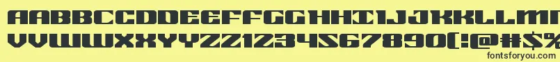 21gunsaluteexpand Font – Black Fonts on Yellow Background