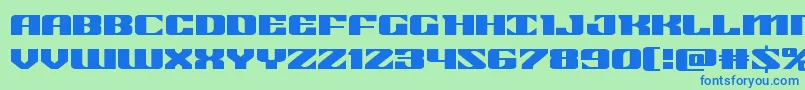 21gunsaluteexpand Font – Blue Fonts on Green Background