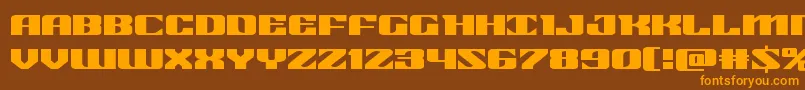 21gunsaluteexpand Font – Orange Fonts on Brown Background