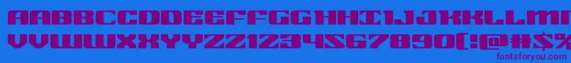 21gunsaluteexpand Font – Purple Fonts on Blue Background