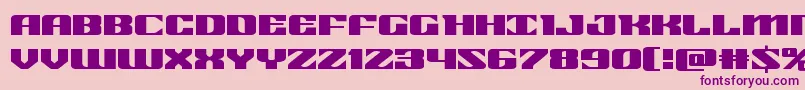Fonte 21gunsaluteexpand – fontes roxas em um fundo rosa