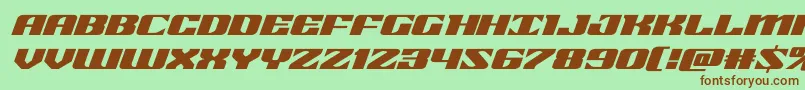 21gunsaluteexpandital Font – Brown Fonts on Green Background