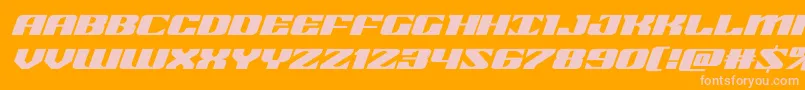 21gunsaluteexpandital Font – Pink Fonts on Orange Background