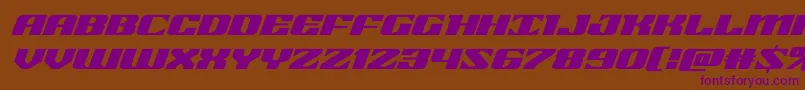 21gunsaluteexpandital Font – Purple Fonts on Brown Background