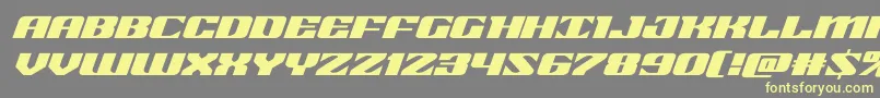 21gunsaluteexpandital Font – Yellow Fonts on Gray Background