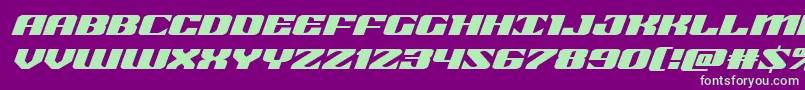 21gunsaluteexpandital Font – Green Fonts on Purple Background