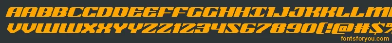 21gunsaluteexpandital Font – Orange Fonts on Black Background