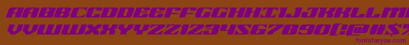 21gunsaluteexpandital Font – Purple Fonts on Brown Background