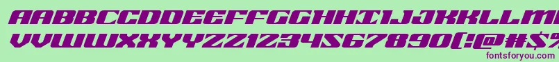 21gunsaluteexpandital Font – Purple Fonts on Green Background