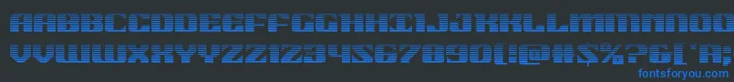 21gunsalutegrad Font – Blue Fonts on Black Background