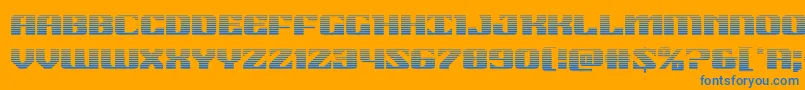 21gunsalutegrad Font – Blue Fonts on Orange Background